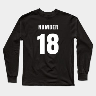 NUMBER 18 FRONT-PRINT Long Sleeve T-Shirt